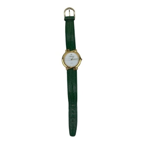 RODANIA Women's Vintage Stainless Steel Back Swiss Made Quartz Watch Green Strap - Picture 10 of 16